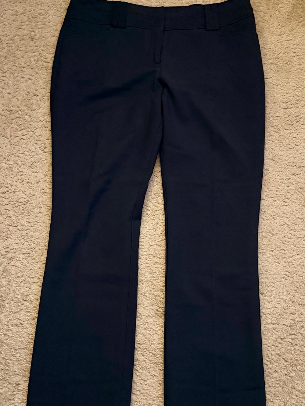New York & Company Navy Flare Work Trousers